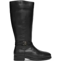 Tommy Hilfiger Leather TH Monogram Buckle Riding Boots