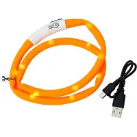 Dogman Blinkhalsband Led Orange 20-65cm