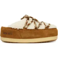 Moon Boot för kvinnor. 80D1470100 Evx Shearling bruna träskor (37/38), Hud, Karta, Ingen, Casual