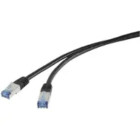Renkforce RF-4673696 RJ45 Nätverkkabel, Patchkabel CAT 6A S/FTP 20.00 m Svart UV-beständig 1 st