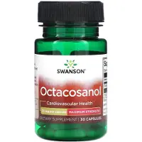 Swanson Health Oktakosanol, Maximal styrka, 20 mg, 30 kapslar