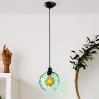 Opviq Glas pendellampa Benek , dimbar, Grön, Vardagsrum / matsal, Glas, Ungt boande, Pendellampa