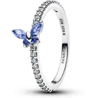 Pandora Timeless gnistrande blå fjäril silverring 194269C01-48