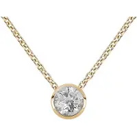 Kohinoor halsband i gult guld med vit topas 123-P5673