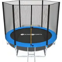 Viking Choice Studsmatta - VIKING SPORTS - Blå studsmatta 244 cm - Säkerhetsnät - Stege ingår - Upp till 80 kg blå