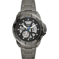 Fossil Automatisk klocka - - Bronson - Antracitstål - Urtavla med synlig mekanism - 44mm