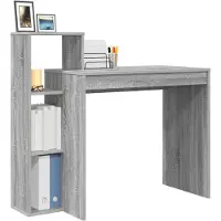 vidaXL Skrivbord med hylla Grå Sonoma 100 x 40 x 90 cm Konstruerat trä