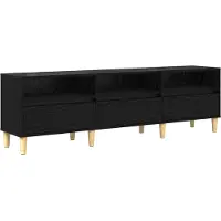 vidaXL TV-skåp med låda Svart Ek 150 x 30 x 45 cm Konstruerat trä