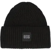 Ugg - Skidmössor dam - U Chunky Rib Beanie Black för UnisexNylon - Svart