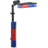 vidaXL Justerbar boskapsborste Röd och Blå 84 x 10 x 91 cm PVC