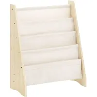 SoBuy Barnbokhylla 4 Hyllor Brun