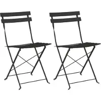 vidaXL Fällbar trädgårdsstol 2 st Antracit 42 x 46 x 82 cm Metall 42002960