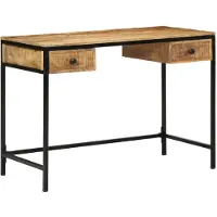vidaXL Skrivbord Brun 105 x 50 x 75 cm Massivt Mangoträd och Metall