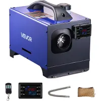 Vevor Dieselvärmare, 12-24V 5-8KW, Allt-i-ett Bärbar Dieselluftvärmare med Fjärrkontroll och LCD-Display, Snabb Uppvärmning Låg Tystnad, 5 L Bränsletank för Fordon, Husbilar, Skåpbilar, Traktorer och
