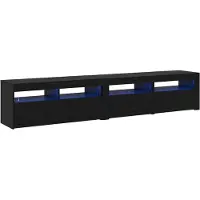 vidaXL TV-skåp 2 pcs Svart Ek 210 x 35 x 40 cm Konstruerat trä