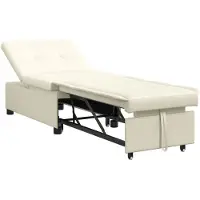 vidaXL Soffa-säng Creme 67 x 194 x 38 cm Sammet