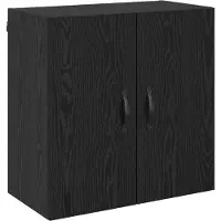 vidaXL Väggmonterat skåp Svart Ek 60 x 31 x 60 cm Konstruerat trä