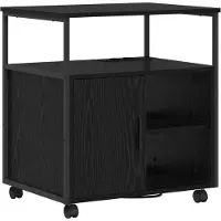 vidaXL Skåp med laddstation Svart Ek 61 x 46 x 67 cm Konstruerat trä