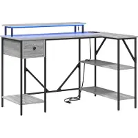 vidaXL Skrivbord Grå sonoma 120 x 79 x 86.5 cm Konstruerat trä