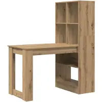vidaXL Skrivbord Artisan Ek 122 x 67 x 145 cm Konstruerat trä