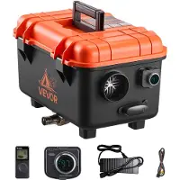 Vevor Dieselvärmare, 5-8KW, DC 12V/24V, Allt-i-ett Bärbar Dieselluftvärmare med Fjärrkontroll och LCD-skärm, Snabb Uppvärmning Låg Tystnad, 4 L Bränsletank för Lastbilar, Skåpbilar, Husbilar, Campers
