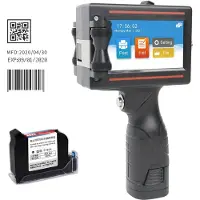 Honor Electronics Handhållen skrivare Bärbar bläckstråleskrivare High Definition Inkjet Code Printer med 4,3 tums LED AU Plug svart