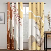 Yiran Furniture Boho Modern Design Abstrakt Konst Geometrisk Löv Sol 2 Delar Fri Frakt Tunn Fönstergardin för Vardagsrum Sovrum Heminredning 100W160H(CM)40x63in&Hook