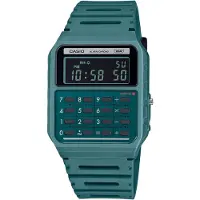 Casio Herr Edgy Skoggrön Kalkylator Klocka