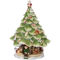 Villeroy & Boch Juldekoration - - Tannbaum med barn - Grön - Porslin - Keramik