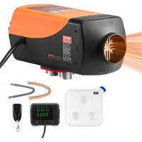 Vevor Dieselluftvärmare, 5-8KW DC12-24V, Snabbvärmande Dieselparkeringsvärmare med fjärrkontroll och digital färgdisplay, 10L bränsletank, Lågt brus, Röstmeddelande, För Husbil, Lastbil, Båt och Släpv