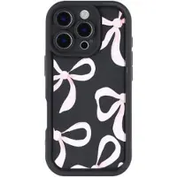 Mtp Products iPhone 16 Pro Max Snyggt stötsäkert TPU-skal med upphöjda kanter - Svart / Stor rosett