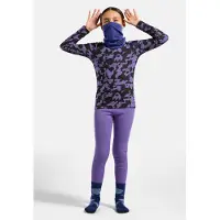 Odlo - Underställ barn - BL Top Crew Neck LS Active Warm Patterned Kids Afterparty för Unisex - Barnstorlek 164 cm - Lila