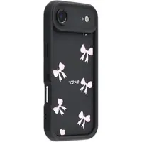 Mtp Products iPhone Air Snyggt stötsäkert TPU-skal med upphöjda kanter - svart / rosett