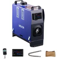 Vevor Dieselvärmare, 12-24V 5-8KW, Allt-i-ett Bärbar Dieselluftvärmare med Fjärrkontroll och LCD-skärm, Snabb Uppvärmning Låg Tystnad, 5 L Bränsletank för Fordon, Skåpbilar, Husbilar, Campers och Last