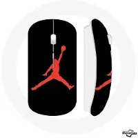 CAPACHEAP Trådlös mus - Michael Jordan - Röd - USB wifi - Kompatibel med Mac och PC - Logotypdesign