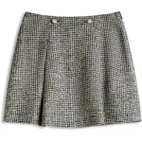 Tommy Hilfiger Festive Relaxed HoundstooTH Wool Blend Mini Skirt