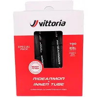 Vittoria 2x Ridearmor Tubeless 700c X 28 + 2x Competition Tubes Landsvägsdäck