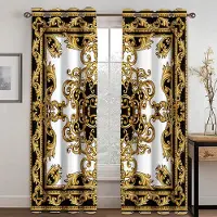 Yiran Furniture Lyxig Guldkedja Blå Bakgrund Gardiner 3D Digitaltryck Solskyddsgardiner Vardagsrum Sovrum Heminredning Gardiner 2 Paneler 100W130H(CM)40x51in&Grommet Top