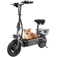 GOOD PRICE Market iScooter F2 Electric Scooter with Seat & Rear Basket, 500W Motor, 36V 7.8Ah Battery, 10 inch Tires, 30km/h Max Speed, 30km Range