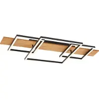 QAZQA Design taklampa svart fyrkantig inkl. LED 3-stegs dimbar - Nimue