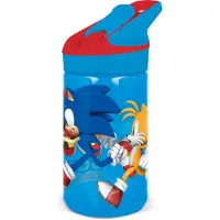Sonic drickflaska - Vattenflaska med flipfunktion och sugrör