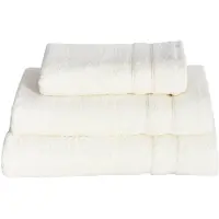 Borg Livinig Badlakan - 100x150 cm - Vit - 100% bomull - Stort badlakan från