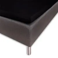 Borg Living Formsydda lakan 140x210x8 cm - Svart - 100% bomullssatin - lakan för bäddmadrass