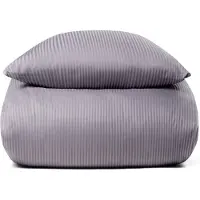 ByBorg Dubbelt påslakanset 200x220 cm - egyptisk bomull - lavendel jacquardvävda ränder