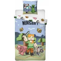 Licens Minecraft påslakanset - 100% bomull - Barnsängkläder 140x200 cm - Alex