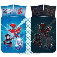 Licens Spidey sängkläder - 100% bomull - Junior sängset 100x140 cm - självlysande