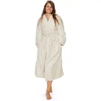 Borg Living Morgonrock - Stl. L/XL - Sand - Mjuk morgonrock i korallfleece -