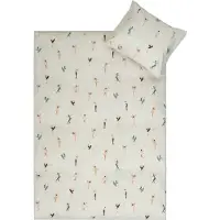 By Mats Ballerina sängkläder - 100% bomull - Juniorbäddset 100x140 cm - Beige med ballerinor