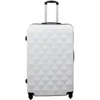 Borg Living Stor resväska - diamantvit - hardcase resväska - billig smart resväska