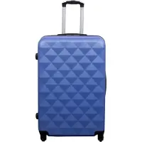 Borg Living Stor resväska - Diamant blå - Hardcase resväska - Billig smart resväska